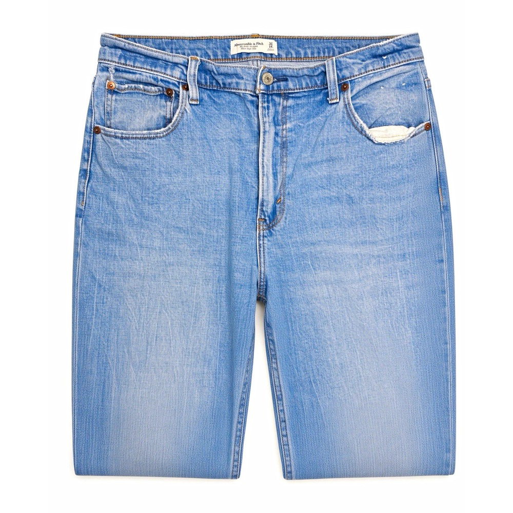 Abercrombie & Fitch The Ankle Straight Ultra High Rise Jeans Size 32/14S Light W